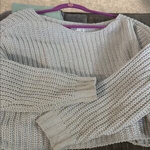Gray Knit Women's Sweater